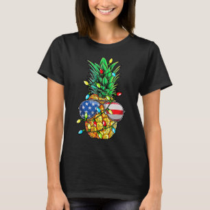 Merica Pineapple 4th Of July Summer Hawaiian Usa S T-Shirt