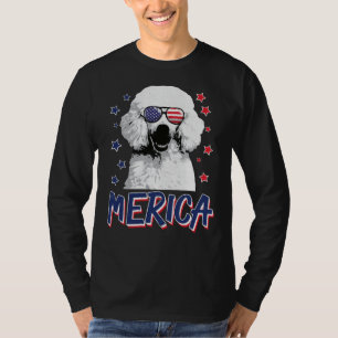 Merica Poodle Dog 4th Of July Usa Gift T-Shirt