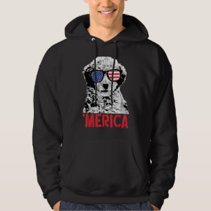 Merica Poodle Dog American Flag Sunglasses 4th Of Hoodie