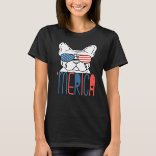 Merica Pug Lover Independence Day 4th Of July Ide T-Shirt