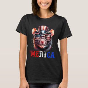 Merica Rat Patriotic 4th Of July Funny Kids Men Wo T-Shirt