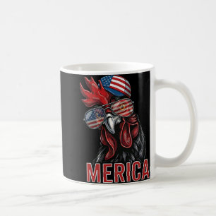 Merica Rooster Funny Patriotic Usa Sungles Hat Tee Coffee Mug