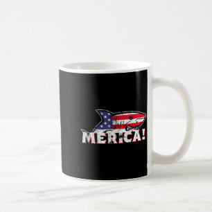 Merica Shark 4th of July Independence Day American Coffee Mug