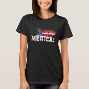Merica Shark 4th Of July Independence Day American T-Shirt