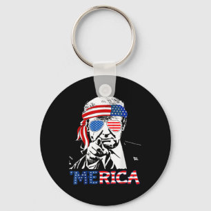 Merica Shirt Happy 4th Of July merica Trump Americ Key Ring