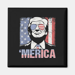 Merica Shirt Happy 4th Of July merica Trump Americ Magnet