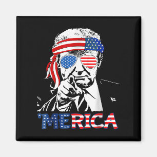 Merica Shirt Happy 4th Of July Merica Trump Magnet