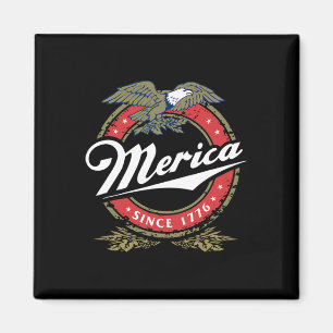 Merica Since 17761 American Ld Eagle Mullet Stars Magnet