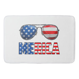 Merica Sunglasses 4th of July for Men Women Kids U Bath Mat