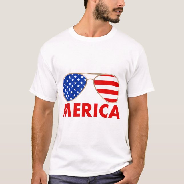 merica sunglasses T-Shirt (Front)
