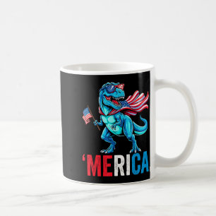 Merica T Rex Funny 4th of July Dinosaur American Coffee Mug
