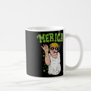 Merica Trump Bae Smoking Weed Funny Stoner Gift Coffee Mug