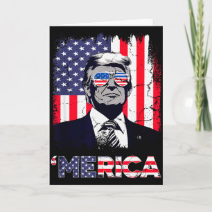 Merica Trump Christmas Shirt 4th Of July Trump Ame Card