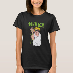 Merica Trump E Smoking Weed Funny Stoner Gift T-Shirt