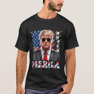 Merica Trump Happy 4th Of July Patriotic Men Women T-Shirt