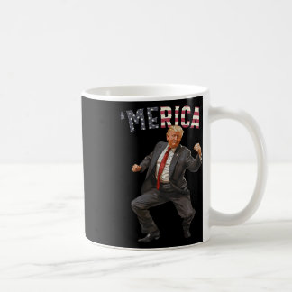 Merica Trump Happy 4th Of July Trump American Flag Coffee Mug
