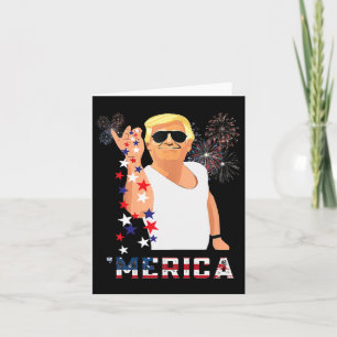 Merica Trump Outfits Merica Usa American Flag Patr Card