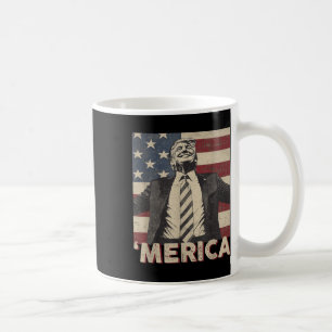 Merica Trump Usa American Flag 4th Of July Patriot Coffee Mug