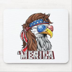 Merica Usa American Flag Patriotic 4th Of July Byl Mouse Pad