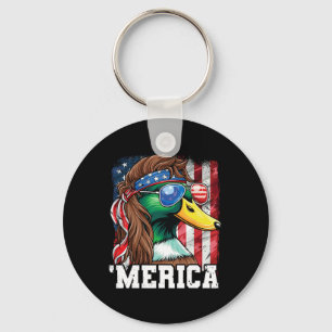Merica Usa American Flag Patriotic 4th Of July Duc Key Ring