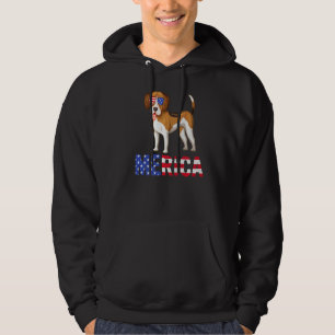 Merica Usa Flag Beagle Dog Sunglasses Patriotic 4t Hoodie