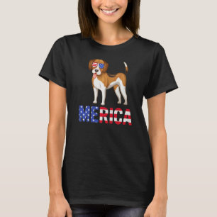 Merica Usa Flag Beagle Dog Sunglasses Patriotic 4t T-Shirt