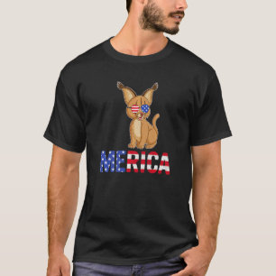 Merica Usa Flag Bobcats Sunglasses Patriotic 4th O T-Shirt