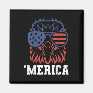 Merica Usa Flag Fighter Jets Ld Eagle Patriot 4th Magnet