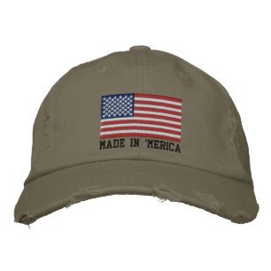 'MERICA USA Stars 'n Stripes FLAG Embroidery Embroidered Hat
