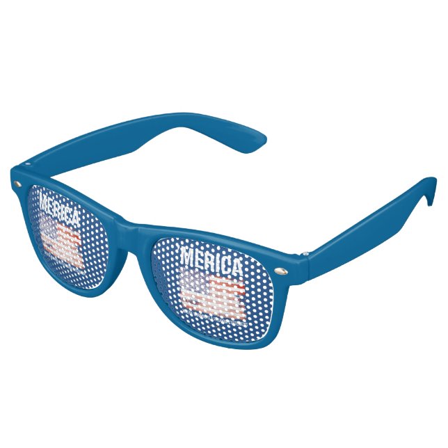 'Merica - Where Winning is a Fashion Statement Retro Sunglasses (Angled)