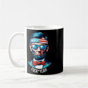 Merica Yeah Abraham Lincoln 4th Of July Coffee Mug