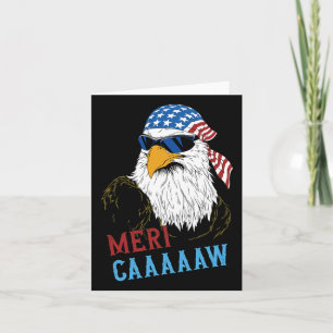 Mericaaaaaw Eagle Mullet 4th Of July Usa American Card