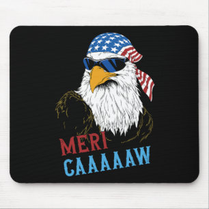 Mericaaaaaw Eagle Mullet 4th Of July Usa American Mouse Pad