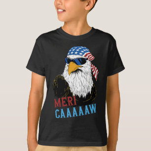 Mericaaaaaw Eagle Mullet 4th Of July Usa American  T-Shirt
