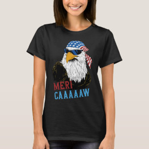 Mericaaaaaw Eagle Mullet 4th Of July Usa American  T-Shirt