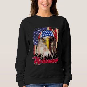Mericawww Eagle Happy 4th Of July American Indepen Sweatshirt