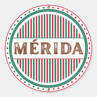 Merida City Pride Emblem – Mexican Identity Classic Round Sticker