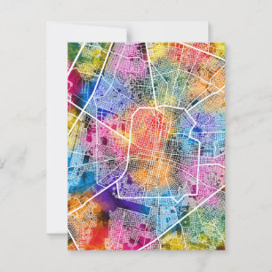 Merida Mexico City Map Postcard