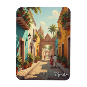 Merida Mexico Travel Magnet
