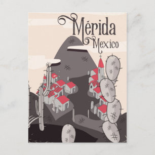 Mérida Mexico travel poster Postcard