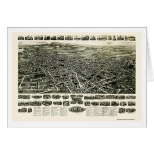 Meriden, CT Panoramic Map - 1918