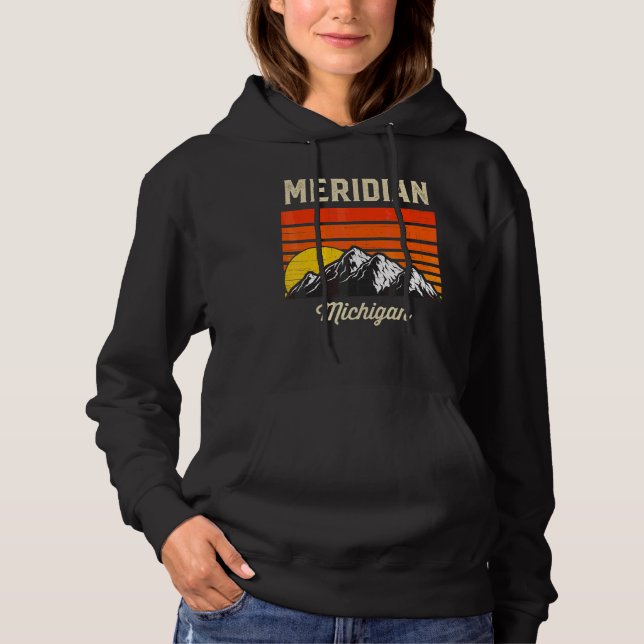 Meridian Michigan Hometown City State Usa Hoodie (Front)