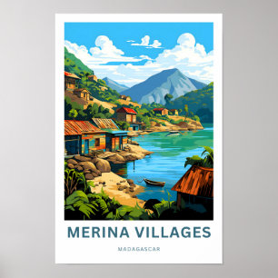 Merina Villages Madagascar Travel Print