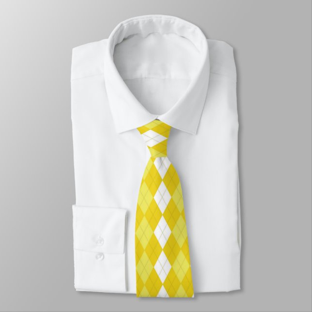 Meringue Argyle Tie (Tied)