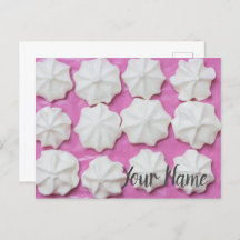 Meringues on pink paper gift