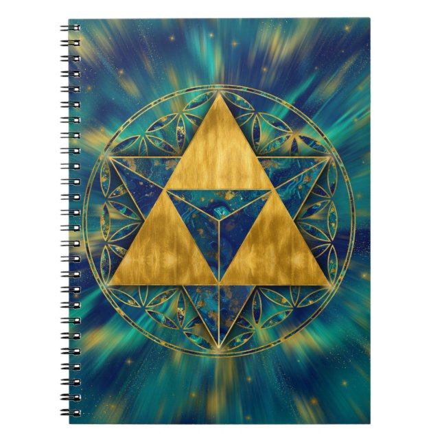 Merkabah in Flower of life Notebook (Front)