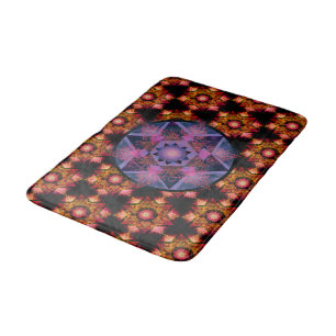 Merkabah Mandala Pattern Bath Mat