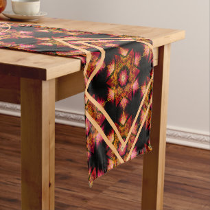 Merkabah Mandala Pattern Short Table Runner