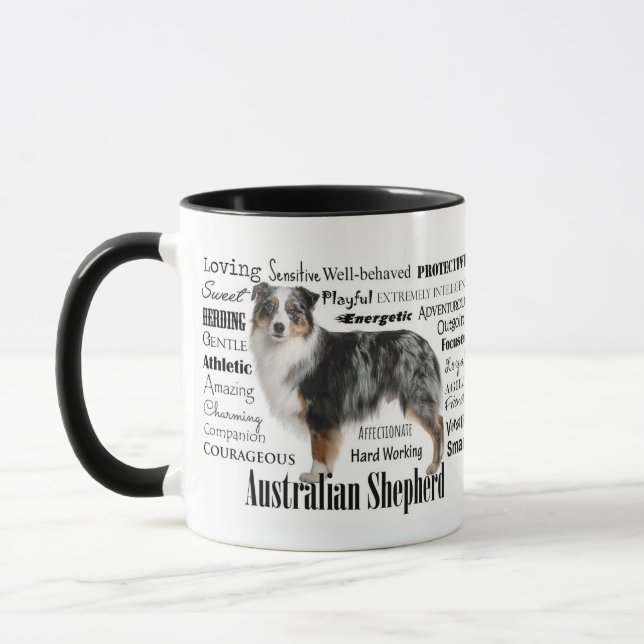 Merle Australian Shepherd Mug (Left)