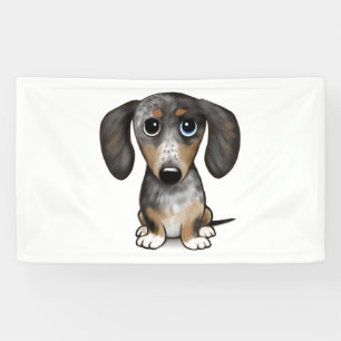 Merle Dapple Dachshund Cute Wiener Dog Banner